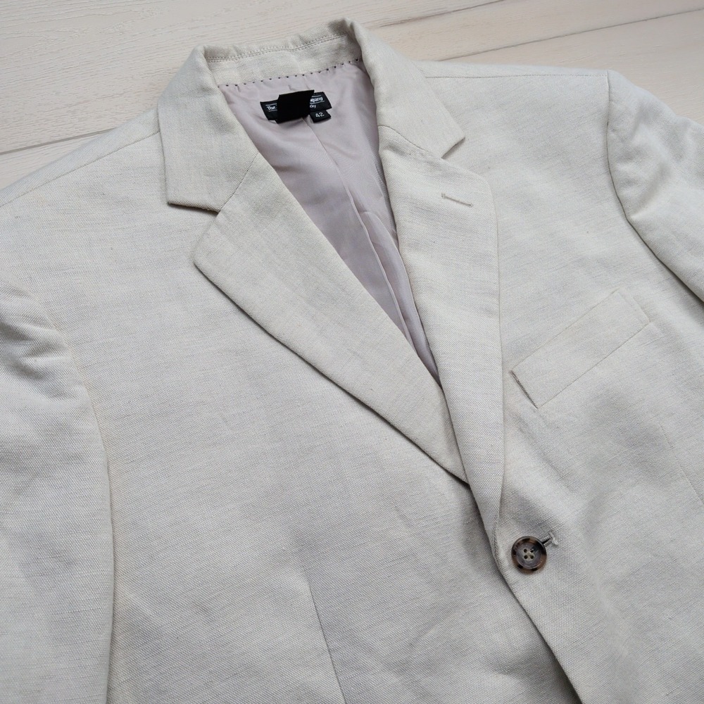 The J. Peterman Company Blazer Sport Coat Mens 42L Cotton Linen Unlined Western‎